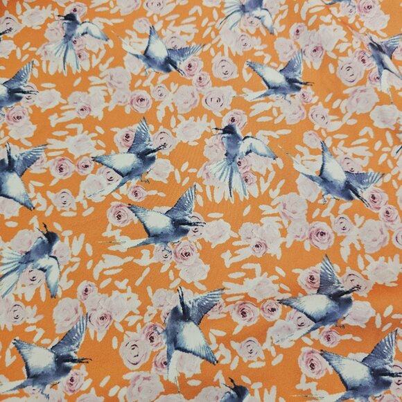 Shein Roses and Bird Print Wide Leg Pants Size XL - Picture 4 of 11